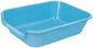 1 Pack of Extra Large Cat Litter Box (ABS Material), Low Entry Senior Litter Pen for Geriatric Kitty Big Cats, Jumbo Pet Safe Litter Boxes Tray for Pets Potty (Light Blue, 20" L x 15.5" W)