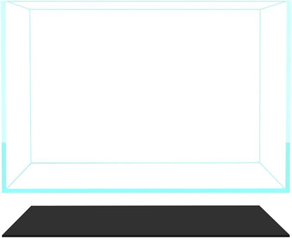 Fzone 10 Gal Rimless Low Iron Fish Tank Nova Clear Ultra-White 45° Mitered Edges Translucent Glass Anata Series Aquarium w/Black Foam Leveling Mat(S45-W30)