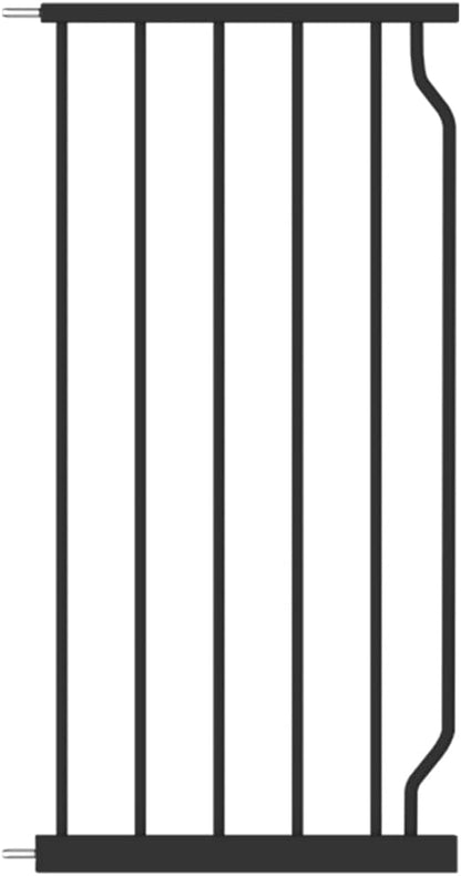 Extra Wide Baby Gate With 14.17in Extensions - Walk Through Pressure Mount Auto Close Child Safety Gate (Black, Extension-14.17"/36cm)