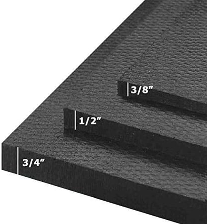 American Floor Mats - Horse/Stable Mats - Heavy Duty Stall Mats - Thick, Durable Rubber Flooring Solid Black 3/4" Thick - 4' x 6' Mat