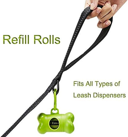 ECO-CLEAN Dog Poop Bags, 24 Rolls/360 Bags with Dispenser, Dog Waste Bags, Unscented, Leak-Proof, Easy Tear-Off