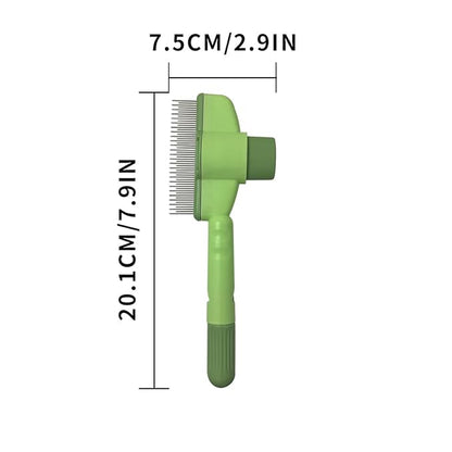 2PCS Cat Comb Dog Hair Comb，Pet Grooming Cleaning Comb，Pet Hair Removal Tool with Release Button