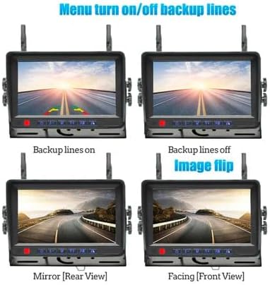 FalconEye Electronics 2nd Generation 200-300Ft Wireless Range Backup Camera for Trucks, Fleets. HD, 7inch LCD (2 Cam System)