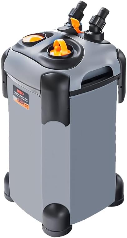 Aquarium Canister Filter with 3 Media Trays Spray Bar External Canister Filter for Large Fish Tank and Aquariums, 1500F - 397GPH