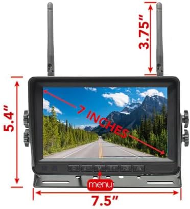FalconEye Electronics 2nd Generation 200-300Ft Wireless Range Backup Camera for Trucks, Fleets. HD, 7inch LCD (2 Cam System)