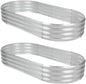 2Pack Raised Garden Bed 6×3×1FT,Galvanized Planter Box Oval Large Matel Steel Backyard Beds Outdoor for Vegetables,Flowers,Herbs,Plant