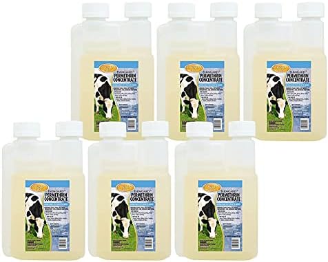 FarmGard Permethrin Concentrate - 32 Ounce (Case of 6) 343961CVA - Gets Rid of Flies, Mosquitoes, Silverfish, Cockroaches, Fleas, Millipedes, Gnats, Fruit Flies, Ticks, Lice, Spiders