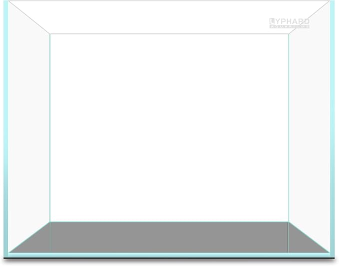 2.5 Gallon Rimless Aquarium Tank, Ultra Clear Low Iron Nano Fish Tank for Betta Shrimp, L11.8×W5.5×H9.8 Glass Thickness 5mm with EVA Foam Leveling Mat