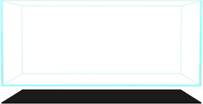 Fzone 80 Gal Rimless Low Iron Fish Tank Nova Clear Ultra-White 45° Mitered Edges Translucent Glass Anata Series Aquarium w/Black Foam Leveling Mat(S120-W50)