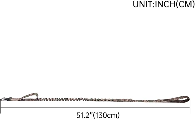 EXCELLENT ELITE SPANKER Bungee Dog Leash Tactical Nylon Adjustable Tactical No Pull Leads Rope for Dogs Quick Release Military Rope with 2 Control Handle (MCP)