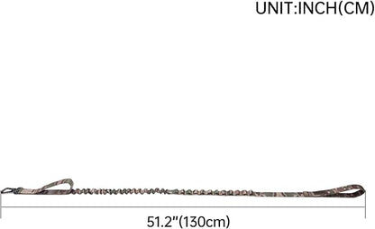 EXCELLENT ELITE SPANKER Bungee Dog Leash Tactical Nylon Adjustable Tactical No Pull Leads Rope for Dogs Quick Release Military Rope with 2 Control Handle (MCP)