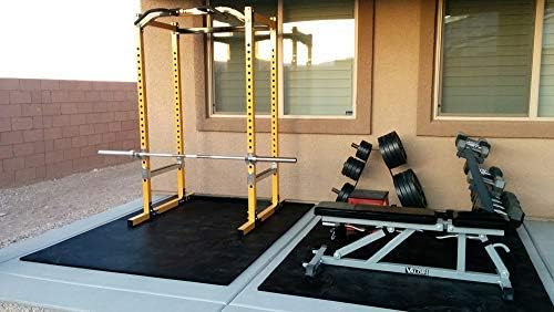 American Floor Mats - Heavy Duty Stall Tiles - Stable/Horse Tiles - Thick, Durable Rubber Flooring Solid Black 1 Center Tile 3/8" Thick