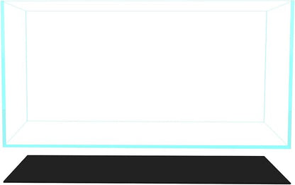 Fzone 48 Gal Rimless Low Iron Fish Tank Nova Clear Ultra-White 45° Mitered Edges Translucent Glass Anata Series Aquarium w/Black Foam Leveling Mat(S90-W45)