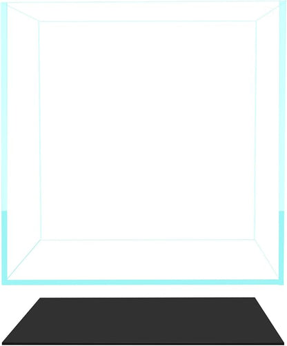 Fzone 7 Gal Rimless Low Iron Fish Tank Nova Clear Ultra-White 45° Mitered Edges Translucent Glass Anata Series Aquarium w/Black Foam Leveling Mat(S30C)