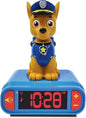Lexibook - Paw Patrol Chase Digital Alarm Clock with Night Light - Snooze Function - Dog Sound Effects - for Children/Kids - Luminous Clock with Chase, Blue/Red - RL800PA