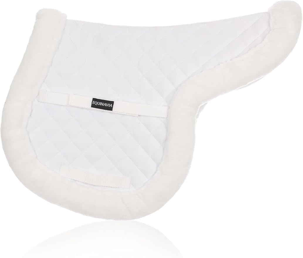Equinavia Eidsvoll Forward Cut Shaped English Saddle Pad for Show Jumping with Ultra Fleece Trim