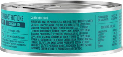A Strong Heart Canned Wet Cat Food, Salmon Dinner Paté - 5.5 oz Cans (Pack of 24), Made in The USA with Real Salmon