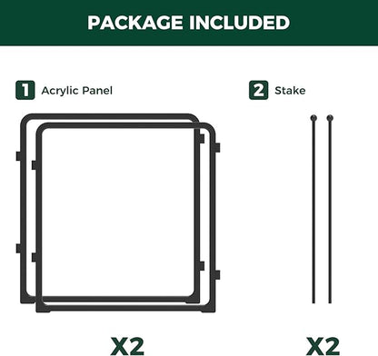 FXW Homeplus Unleashed Indoor Dog Playpen - Stress-Free and Safe Play, Heavy Duty 24 Inch 2 Acrylic Panels Dog Pen for Puppy and Small Dogs, Black│Patented