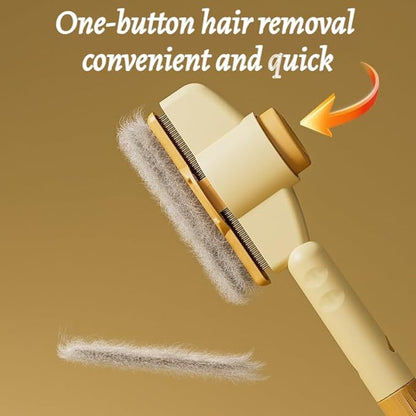 2 Pcs Brush for Cats, brush Cat Comb, Avatore brushs-Removes Fur & Relieves Pain, Upgrade Dog and Cat Hair Removal with Release Button, Multi-function Grooming Brushs for Short&Long Cats