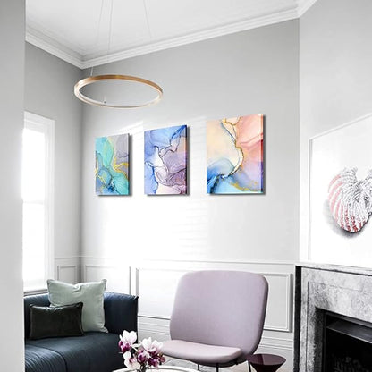Abstract Wall Decor For Living Room Canvas Wall Art Paintings For Bedroom Colorful Color Abstract Wall Artworks Pictures For Office Kitchen Decoration Bathroom Home Decorations Art 3 Piece 16x24 Inch