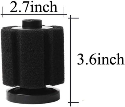 ALEGI 4pcs Large Aquarium Sponge Filter with Suction Cups, Check Valves for Breeding Fry Betta Shrimp Fish Tank (Small up to 10-20Gal 4 Pcs)