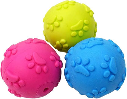 Dog Toys ，Dog Balls for Small Medium Large Dogs Squeaky Toy Balls 3 Pcs