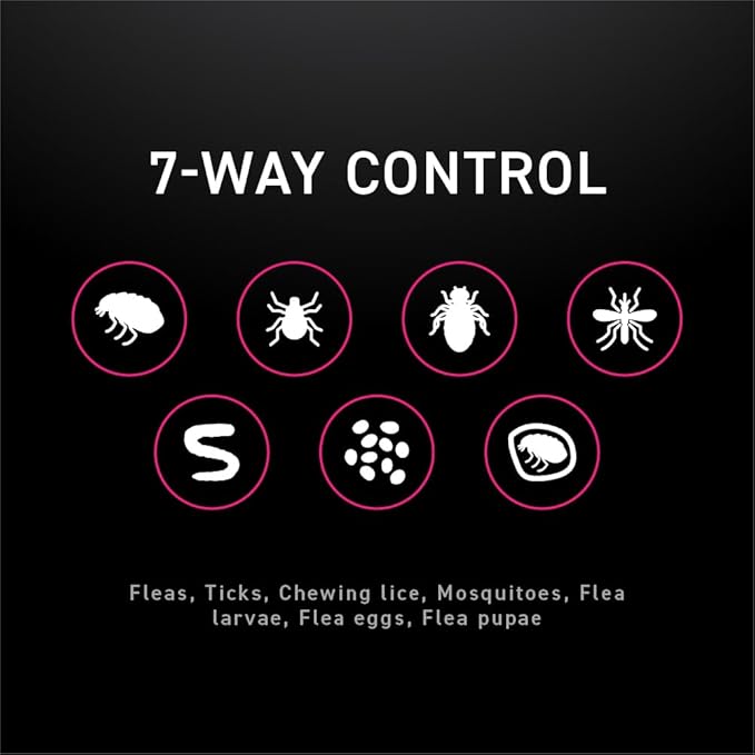 Flea and Tick Prevention for Cats, Repellent, and Control, Fast Acting Waterproof Topical Drops for Cats Over 3.5 lbs, 6 Month Dose