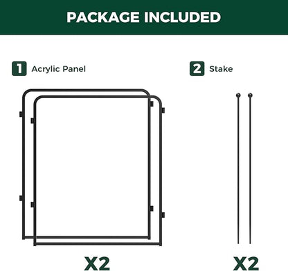 FXW Homeplus Unleashed Indoor Dog Playpen - Stress-Free and Safe Play, Heavy Duty 32 Inch 2 Acrylic Panels Dog Pen for Small and Medium Dogs, Black│Patented