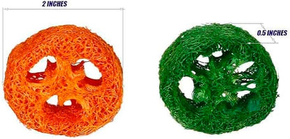 15 Pcs Fruit Flavored Loofah Slices Rabbit Chew Toys Guinea Pig Chew Toys Small Pet Chews Bunny Toys for Teeth Rabbit Toys