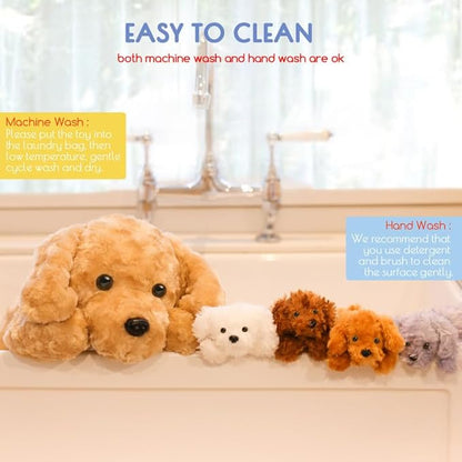 5 Pieces Dog Stuffed Animals for Girls,1 Mommy Dog with 4 Babies,Puppy Stuffed Animals Gifts for Girls 3 4 5 6 7 8 9 Years,Soft Plush Toys for Kids Christmas,Valentine's,Birthday,Children's Day