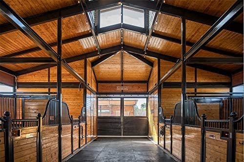 American Floor Mats - Heavy Duty Stall Tiles - Stable/Horse Tiles - Thick, Durable Rubber Flooring Solid Black 12' x 12' Set 3/8" Thick (36 Tiles Total)