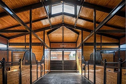 American Floor Mats - Horse/Stable Mats - Heavy Duty Stall Mats - Thick, Durable Rubber Flooring Solid Black 1/2" Thick - 4' x 6' Mat