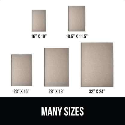 GORILLA GRIP 100% Waterproof Raised Edge BPA Free Silicone Pet Feeding Mat, Dog Cat Food Mats Contain Spills Protects Floors, Placemats for Cats and Dogs Water Bowl, Pets Accessories 28x18 Beige