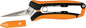 Fiskars Curved Micro-Tip Pruning Snips - 6" Garden Shears with Sheath and SoftGrip Handle - Yard and Garden Tools - Orange/Black