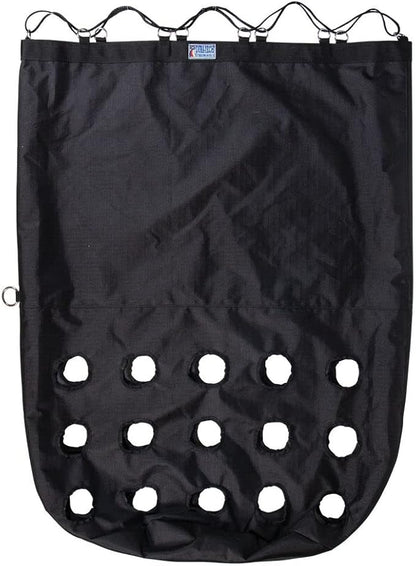 Dura-Tech Full Bale Hay Sack | Color Black | Horse Stable Essential | Full Bale Capacity | Slow Feed Design | Durable 1200D Fabric | Easy Hanging