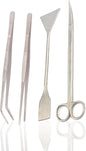 Aquarium Tools, Aquatic Plants Stainless Steel Tool - 4 In 1 Aquascaping Tweezers Scissors Spatula Cleaning Tool Set For Fish Starter Kits & Aquariums Tank Plants Kit