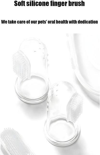 6Pack Dog Toothbrush，360º Dog Tooth Brushing Kit, Cat Toothbrush, Teeth Cleaning, Finger Brush