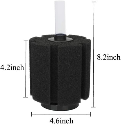 ALEGI 4pcs Large Aquarium Sponge Filter with Suction Cups, Check Valves for Breeding Fry Betta Shrimp Fish Tank (X-Large for 40-80 Gal 4 Pcs)