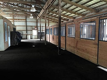 American Floor Mats - Heavy Duty Stall Tiles - Stable/Horse Flooring - Thick, Durable Rubber Solid Black 8' x 20' Set 3/8" Thick (40 Tiles Total)