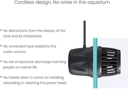 Aquarium Wave Maker Pump (DMP30) – Submersible Powerhead for Saltwater Marine Reef Tanks, Smart Controller & Bluetooth App Control