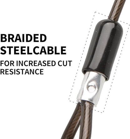 Dog tie Out Cable, 10/20/25/30/50/70/100 feet, Suitable for Dogs up to 350 pounds, Dog Cable with Swivel Buckle, Lightweight, Non-Winding, for Outdoor Camping, Yard Dog Cable (Black, 70FT)