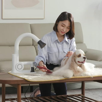 DUZ V3 Professional Quality Pet Dryer: 2-in-1 Portable & Hands-Free Grooming, Low-Noise & Stress-Free Drying, Multi Speed & Temperature, Comfortable for All Dogs and Cats