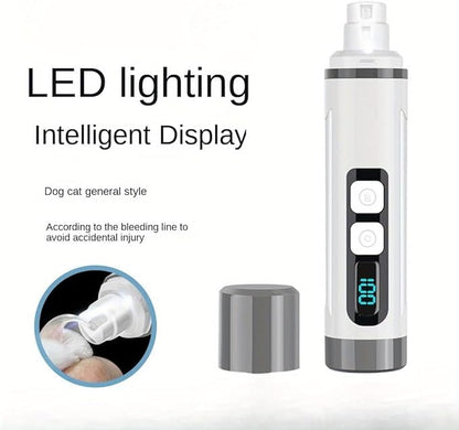 Dog Nail Grinder Quiet-2025 Release Ultra-Quiet Dog & Cat Nail Grinder with LED Light & Battery Display - Painless Nail Trimmer for Small to Large Pets, Thick Nails, and Sensitive Paws