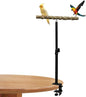13-23 Inch Height Adjustable Desktop Bird Perch Pepper Wood Bird Training Perch Stand Parakeet Perches Indoor and Outdoor Parrot Stands for Small to Medium Bird