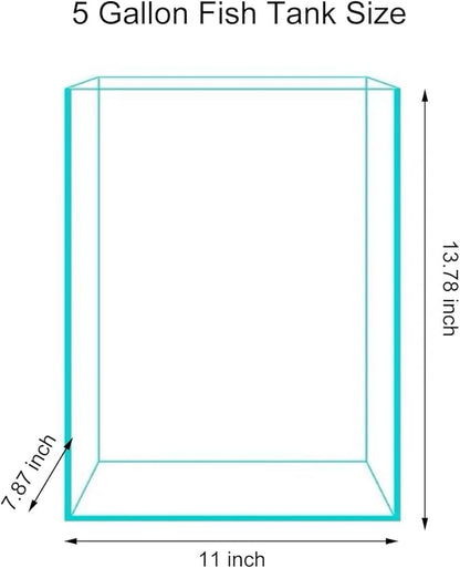 5 Gallon Glass Fish Tank, Easy to Maintain Small Aquarium for Betta/Snails/Shrimp and Aquatic Planting.