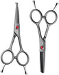 4.5" Dog Grooming Scissors - 2pcs Curved Scissors & Thinning Shears for Small Dog, Cat Face & Paws - Japan 440C (2Kit)