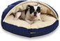 Amazon Basics Pet Cave Bed for Dog, With Removal Nesting Cave Cover, Fits up to 35lbs Pets, 30 x 30 x 12.5 inches, Blue