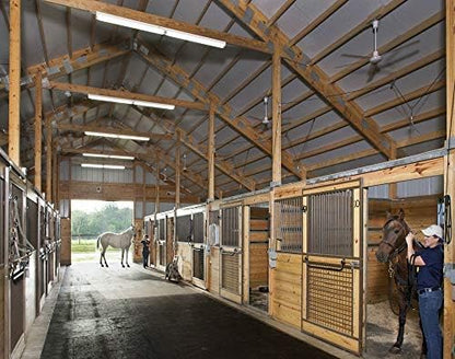 American Floor Mats - Heavy Duty Stall Tiles - Stable/Horse Tiles - Thick, Durable Rubber Flooring Solid Black 6' x 12' Set 3/8" Thick (18 Tiles Total)