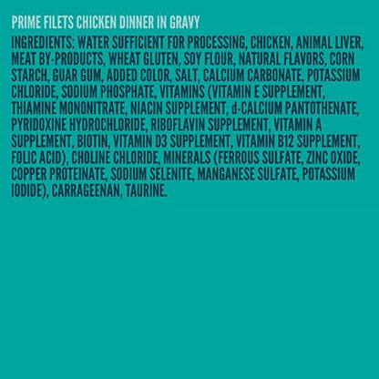 A Strong Heart Canned Wet Cat Food, Prime Filets Chicken Dinner in Gravy - 5.5 oz Cans (Pack of 24), Made in The USA with Real Chicken