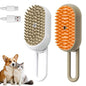 3-In-1 Rechargeable Steamy Cat Brush, Deep Cleaning & Hair Removal System with Rotating Handle, 360° Massage for Cats & Dogs (Mix)